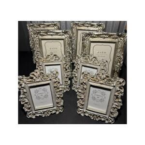 NEW Lot of 8 Azzure Home Picture Photo Frames 4 x 6 & 2.5 x 3.5 Antique Silver